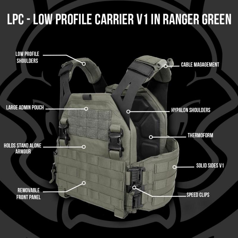 Warrior Low Profile Carrier V1 Solid Sides MultiCam